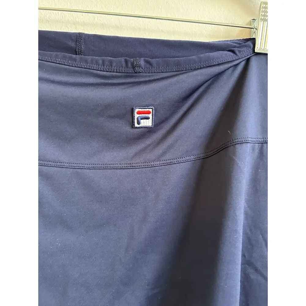 Fila Pleated Tennis Skorts L Golf Mini Skirt Blue/green Activewear Pickleball